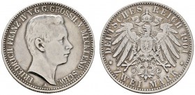 Deutsche Münzen und Medaillen ab 1871 
 Silbermünzen des Kaiserreiches 
 Mecklenburg-Schwerin 
 Friedrich Franz IV. 1897-1918. 2 Mark 1901 A. Regie...