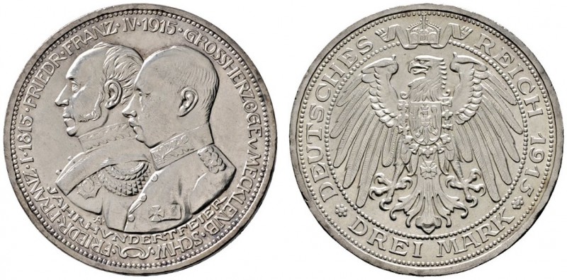 Deutsche Münzen und Medaillen ab 1871 
 Silbermünzen des Kaiserreiches 
 Meckl...