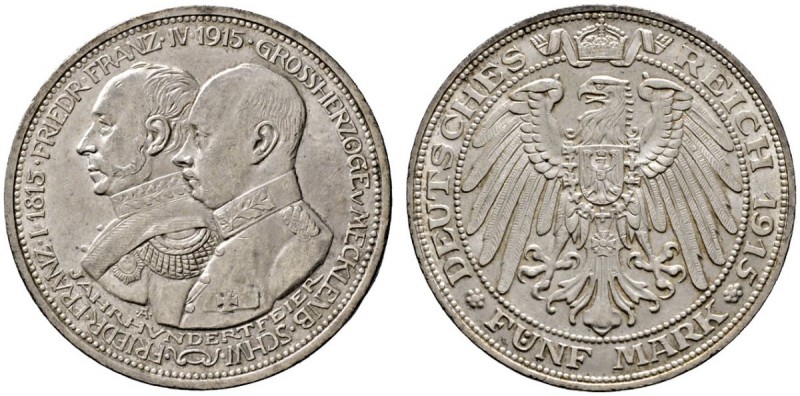 Deutsche Münzen und Medaillen ab 1871 
 Silbermünzen des Kaiserreiches 
 Meckl...