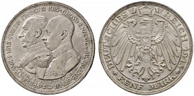 Deutsche Münzen und Medaillen ab 1871 
 Silbermünzen des Kaiserreiches 
 Mecklenburg-Schwerin 
 Friedrich Franz IV. 1897-1918. 5 Mark 1915 A. Hunde...