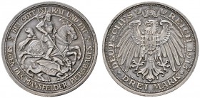 Deutsche Münzen und Medaillen ab 1871 
 Silbermünzen des Kaiserreiches 
 Preußen 
 Wilhelm II. 1888-1918. 3 Mark 1915 A. Mansfelder Bergbau. J. 115...