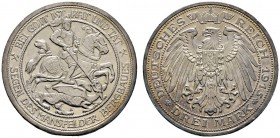 Deutsche Münzen und Medaillen ab 1871 
 Silbermünzen des Kaiserreiches 
 Preußen 
 Wilhelm II. 1888-1918. 3 Mark 1915 A. Mansfelder Bergbau. J. 115...