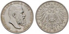 Deutsche Münzen und Medaillen ab 1871 
 Silbermünzen des Kaiserreiches 
 Reuß-ältere Linie 
 Heinrich XXII. 1867-1902. 2 Mark 1901 A. J. 118.
 kle...