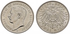 Deutsche Münzen und Medaillen ab 1871 
 Silbermünzen des Kaiserreiches 
 Schwarzburg-Rudolstadt 
 Günther Victor 1890-1918. 2 Mark 1898 A. J. 167....