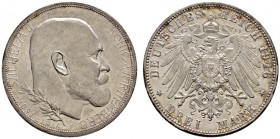 Deutsche Münzen und Medaillen ab 1871 
 Silbermünzen des Kaiserreiches 
 Württemberg 
 Wilhelm II. 1891-1918. 3 Mark 1916 F. Regierungsjubiläum. J....
