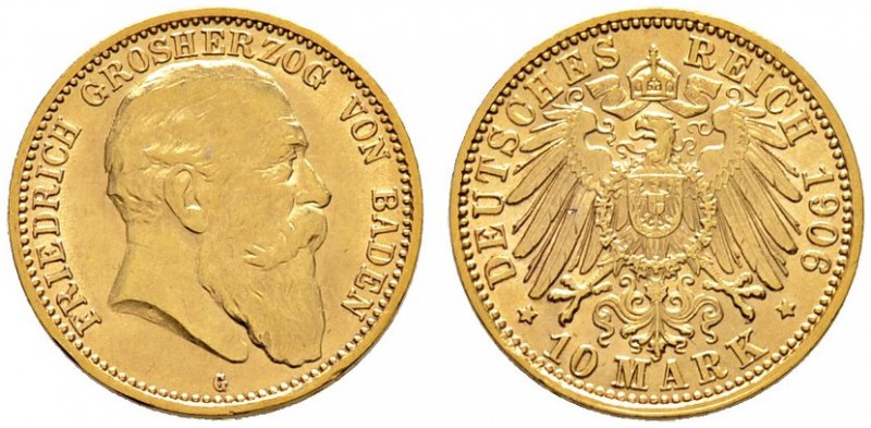 Deutsche Münzen und Medaillen ab 1871 
 Reichsgoldmünzen 
 Baden 
 Friedrich ...