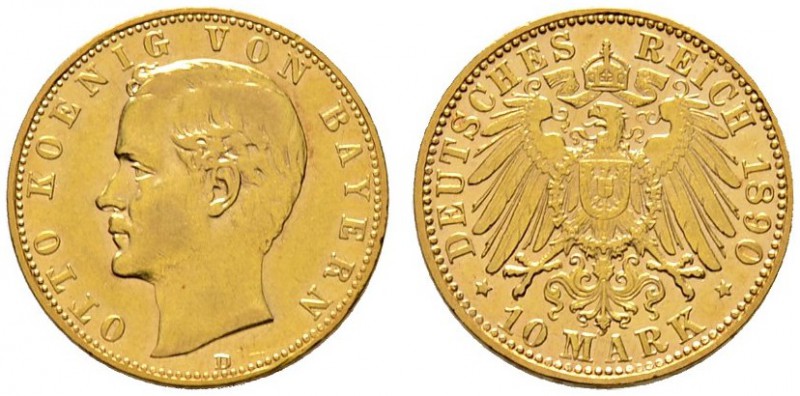 Deutsche Münzen und Medaillen ab 1871 
 Reichsgoldmünzen 
 Bayern 
 Otto 1886...