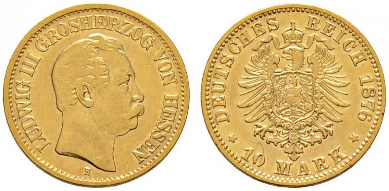 Deutsche Münzen und Medaillen ab 1871 
 Reichsgoldmünzen 
 Hessen 
 Ludwig II...