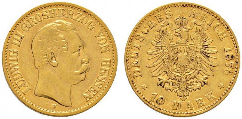 Deutsche Münzen und Medaillen ab 1871 
 Reichsgoldmünzen 
 Hessen 
 Ludwig II...