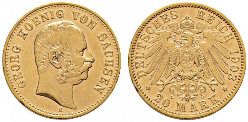 Deutsche Münzen und Medaillen ab 1871 
 Reichsgoldmünzen 
 Sachsen 
 Georg 19...