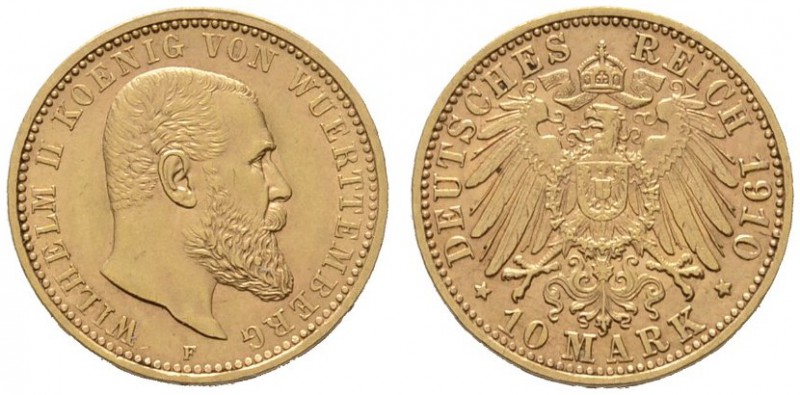 Deutsche Münzen und Medaillen ab 1871 
 Reichsgoldmünzen 
 Württemberg 
 Wilh...