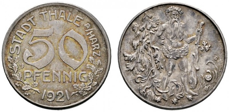 Deutsche Münzen und Medaillen ab 1871 
 Städtenotmünzen 
 Thale am Harz. Silbe...