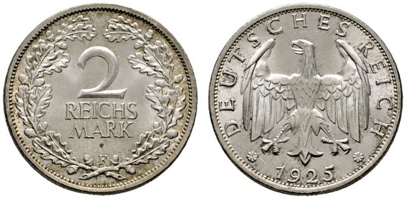 Deutsche Münzen und Medaillen ab 1871 
 Weimarer Republik 
 2 Reichsmark 1925 ...