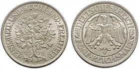 Deutsche Münzen und Medaillen ab 1871 
 Weimarer Republik 
 5 Reichsmark 1928 F. Eichbaum. J. 331.
 vorzüglich-Stempelglanz