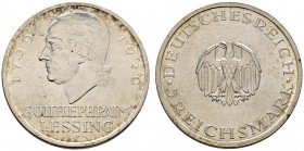 Deutsche Münzen und Medaillen ab 1871 
 Weimarer Republik 
 5 Reichsmark 1929 F. Lessing. J. 336.
 kleine Randfehler, fast Stempelglanz