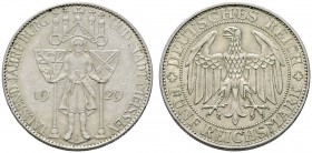Deutsche Münzen und Medaillen ab 1871 
 Weimarer Republik 
 5 Reichsmark 1929 E. Meißen. J. 339.
 sehr schön-vorzüglich