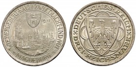 Deutsche Münzen und Medaillen ab 1871 
 Weimarer Republik 
 3 Reichsmark 1931 A. Magdeburg. J. 347.
 vorzüglich