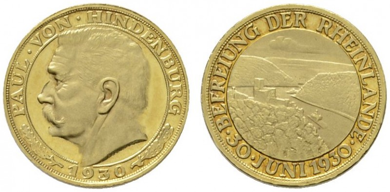 Deutsche Münzen und Medaillen ab 1871 
 Weimarer Republik 
 Goldmedaille 1930 ...
