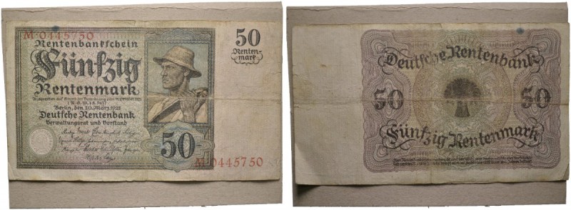 Deutsche Münzen und Medaillen ab 1871 
 Weimarer Republik 
 Rentenbankschein z...