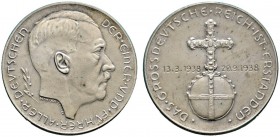 Deutsche Münzen und Medaillen ab 1871 
 Drittes Reich 
 Mattierte Silbermedaille 1938 von Hanisch-Concee, auf das Münchener Abkommen. Ein weiteres E...