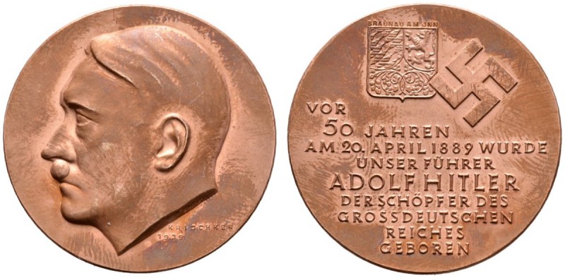 Deutsche Münzen und Medaillen ab 1871 
 Drittes Reich 
 Kupfermedaille 1939 vo...