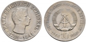 Deutsche Münzen und Medaillen ab 1871 
 Deutsche Demokratische Republik 
 10 Mark 1966. Schinkel. J. 1517.
 prägefrisch