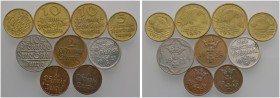 Deutsche Münzen und Medaillen ab 1871 
 Danzig 
 Lot (9 Stücke): 1 Pfennig 1923 (2x), 2 Pfennig 1926, 10 Pfennig 1923, 1/2 Gulden 1923 sowie je 2x 5...