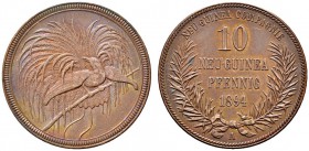Deutsche Münzen und Medaillen ab 1871 
 Danzig 
 Deutsch-Neuguinea 
 10 Neu-Guinea-Pfennig 1894 A. J. 703.
 minimale Kratzer, vorzüglich