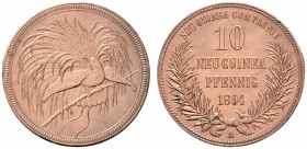 Deutsche Münzen und Medaillen ab 1871 
 Danzig 
 Deutsch-Neuguinea 
 10 Neu-Guinea-Pfennig 1894 A. J. 703.
 zaponiert, vorzüglich