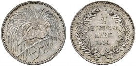 Deutsche Münzen und Medaillen ab 1871 
 Danzig 
 Deutsch-Neuguinea 
 1/2 Neu-Guinea Mark 1894 A. J. 704.
 gutes vorzüglich