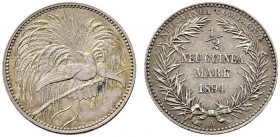 Deutsche Münzen und Medaillen ab 1871 
 Danzig 
 Deutsch-Neuguinea 
 1/2 Neu-Guinea Mark 1894 A. J. 704.
 kleine Kratzer, sehr schön-vorzüglich/vo...