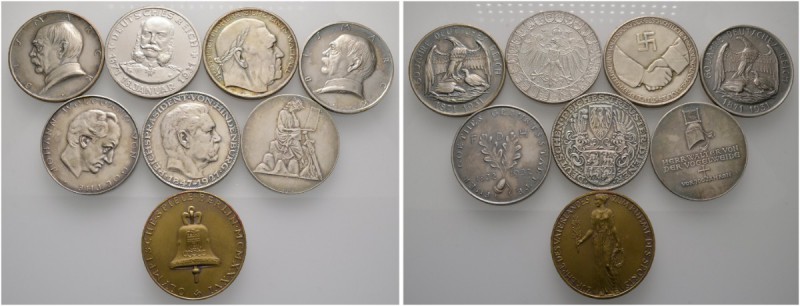 Deutsche Münzen und Medaillen ab 1871 
 Lots 
 8 Stücke: Silbermedaille 1927 u...