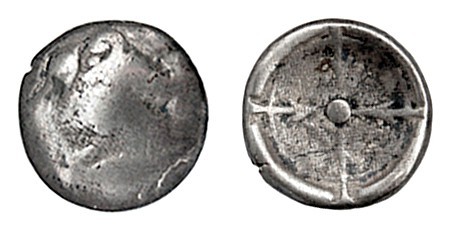 RHODE. IMITACIONES GALAS. Similar a la anterior, variante de estilo. AR 3,78 g. ...