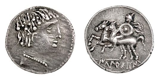IKALESKEN. Similar a la anterior, variante de estilo. AR 3,95 g. CNH-7. ACIP-207...