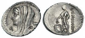 CASSIA. Denario. Roma (55 a.C.). A/ Letra: A. R/ LONGIN IIIV. FFC-561. SB-10. Pequeños vanos. EBC/EBC-.