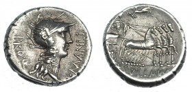 MANLIA. Denario. Ceca oriental (82 a.C.). R/ L. SVLLA.IM. FFC-839. SB-4. MBC+/EBC-.