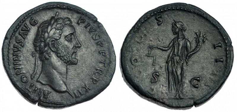 ANTONINO PÍO. Sestercio. Roma (148-149). A/ Busto laureado a der.; ANTONINVS AVG...