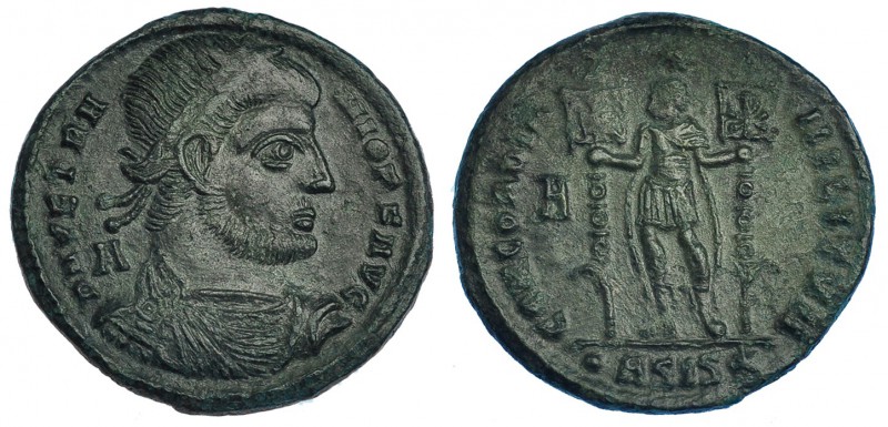 VETRANIO. Centenionalis. Siscia, A (350). A/ Busto laureado, drapeado y con cora...