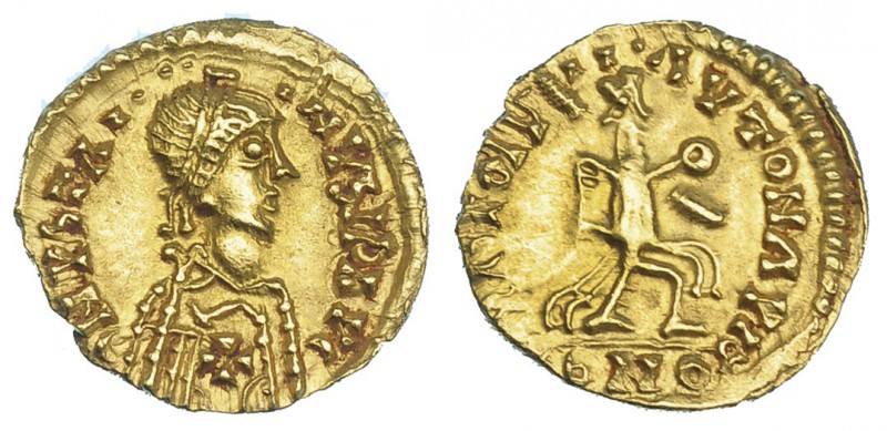 ACUÑACIONES PSEUDOIMPERIALES. Época de Amalarico a Atanagildo. Tremissis a nombr...