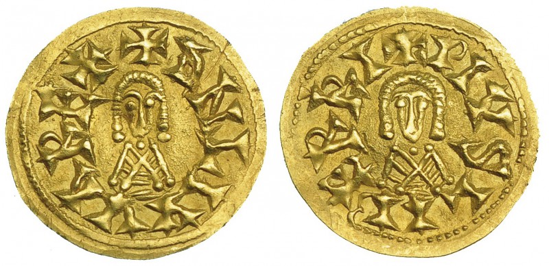 LIUVA II. Tremissis. Eliberri. AU 1,47 g. CNV-134. Mismo ejemplar Numisma 230 p....