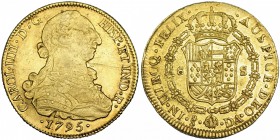 8 escudos. 1795. Santiago. DA. VI-1419. Finas rayas en el anv. R.B.O. EBC-.