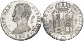 8 reales. 1809. Madrid. IG. VI-27. Leve plata agria. Ligeras manchas de óxido. B.O. EBC-. Muy escasa en esta conservación.