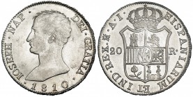 20 reales. 1810. Madrid. AI. VI-31. Leve plata agria en el rev. EBC.