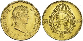 1/2 escudo. 1817. Madrid. GJ. VI-1222. R.B.O. EBC-/ EBC.