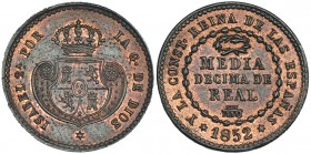 1/2 décima de real. 1852. Segovia. VI-103. B.O. EBC.