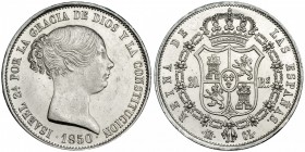 20 reales. 1850. Madrid. CL. VI-506. Pequeñas marcas. EBC.