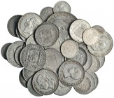 43 monedas: 50 céntimos: 1892 (11). Peseta: 1869, Gobierno Provisional (2), 1896, 1899 (3), 1900 (9), 1903 (8). 2 pesetas: 1869, 1882 (5), 1892. 5 pes...