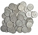 63 monedas de una peseta. 1933 *3-4. Madrid. Calidad media EBC-/EBC.