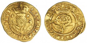 GRAN BRETAÑA. 4 shillings (thistle crown). Jaime I (1603-1625). FR-238. Ligeramente alabeada. mbc.