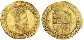 GRAN BRETAÑA. Doble corona. Jaime I (1603-1625). Marca: torre (Londres). AU 4,89 g. FR-235. Finas rayas en el anv. MBC+/EBC-.